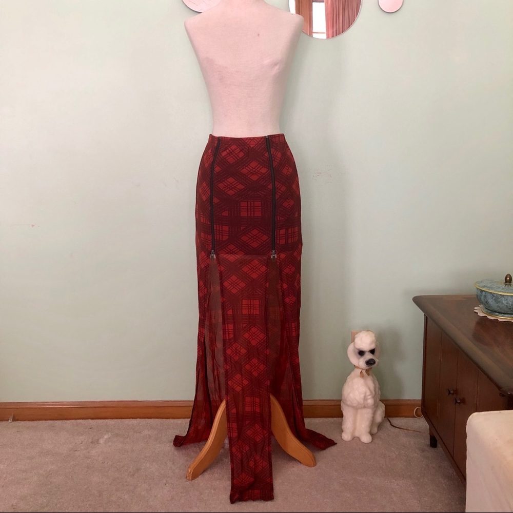 Evil Twin Plaid Maxi Skirt - Picture 4 of 9